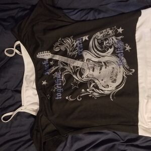 SHEIN Black and White Graphic Tee